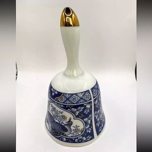 VINTAGE PORCELAIN JAPANESE BELL ROYAL PEACOCK JAMESTOWN CHINA MADE IN JAPAN
